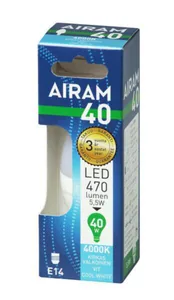 Kynttilälamppu Airam Led - KYNTTILÄLAMPPU AIRAM LED C35 840 500lm E14 OP