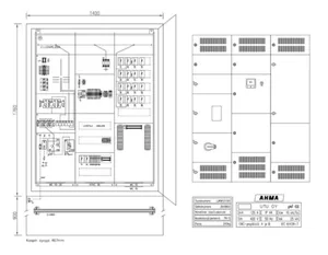 Latausjakokaappi UTU Ahma LJKM, lähdöt 16A - LATAUSASEMAKESKUS AHMA LJKM12116X (80A/100A/125A)