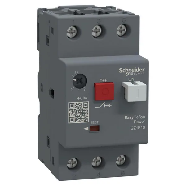 Moottorinsuojakatkaisija Schneider Electric Easy TeSys GZ1E,AC-3,3P,4..6.3A
