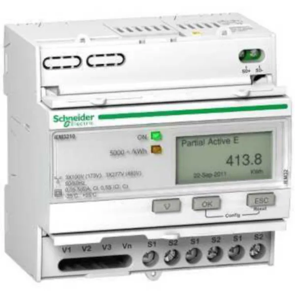 Energiamittari Schneider Electric Acti 9 iEM3000-sarja IEM3210 KWH-MITTARI CTX/5 PULS