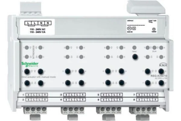 Ohjausyksikkö KNX Schneider Electric SpaceLogic KNX Verho-ohjain 8X/10A K.O