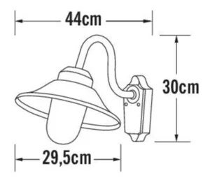 Seinävalaisin ulko Konstsmide Vega - SEINÄVALAISIN ULKO KONSTSMIDE VEGA 556-250 IP23 E27 VA