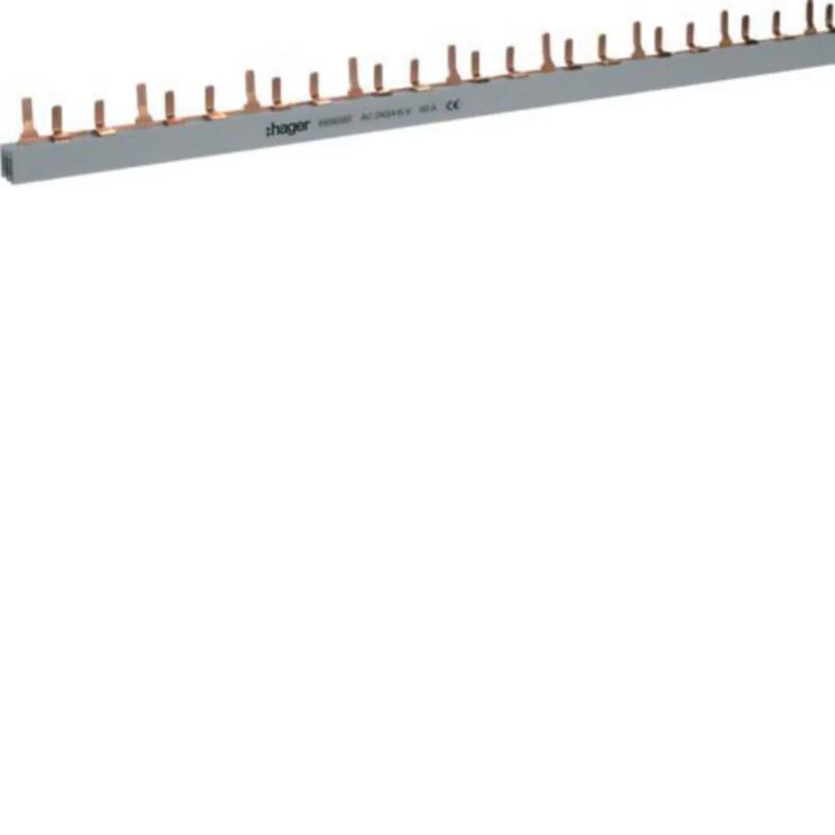 Virtakisko Hager tappi 3-napainen - ASENNUSTARVIKE HAGER KB363B 3-NAP 63A 1M TAPPI