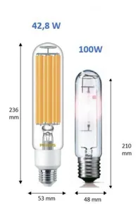 Ympärisäteilevä lamppu Philips MAS LED SON-T - YMPÄRISÄTEILEVÄ LAMPPU MAS LED E40 740 9000LM 100=43W 230V UE