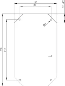 Asennuslevy Fibox MP Arca - ASENNUSLEVY FIBOX ARCA MPS 3020 KOKO: 300x200x150mm