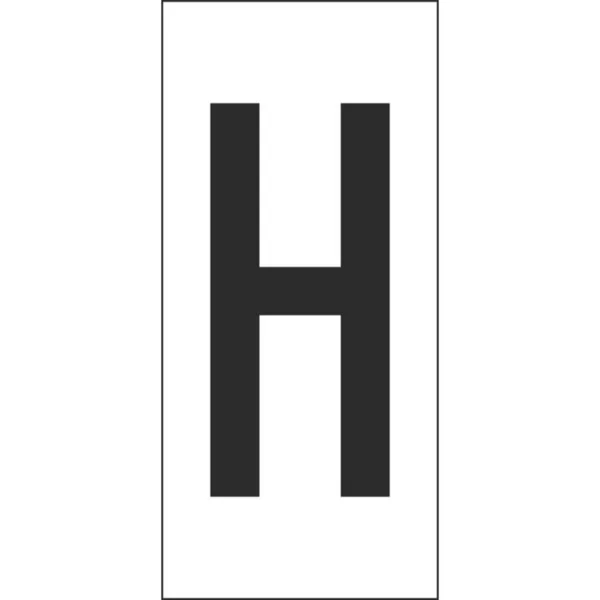 Merkintäkilpi Hammarprodukter H50 kirjaimet H-50 VALK. KIRJAIN H, PSS 25