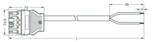 Toimilaitejohdot 2x1,5mm² Dali PVC uros/vapaa Winsta Wago - PISTOLIITINJOHTOSA WINSTA DALI 2-NAP UROS/VAPAA 2x1.5mm2 1m