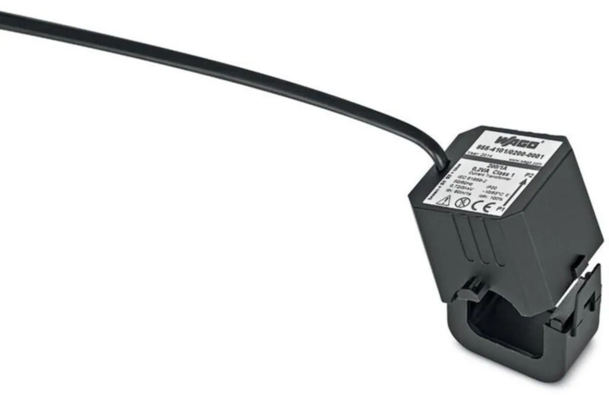 Virtamuuntaja avattava Wago 855-sarja 250A/5A,lk 1,Ø 18 mm,0,5 m