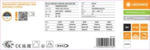 Yleisvalaisin Ledvance Tracklight PFM - YLEISVALAIS TRACKINGLIGHT PFM TR LN 1500 65W 840 25D BK DALI