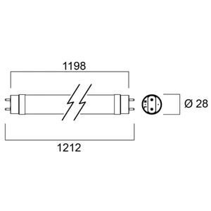 LED-valoputki T8 Sylvania ToLEDo Superia - LED-VALOPUTKI T8 SUPERIA T8 UO 16,8W 4K 1200 3100LM 75K