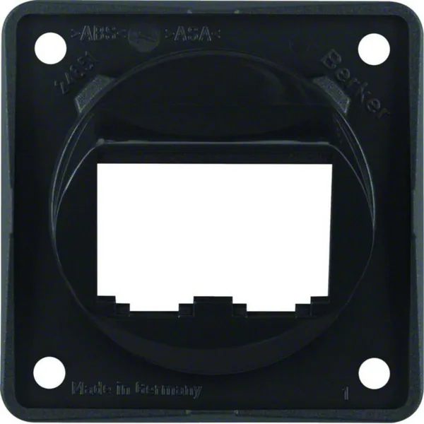 Telerasia Hager Integro Flow 2xRJ45 BTR/E-DAT black