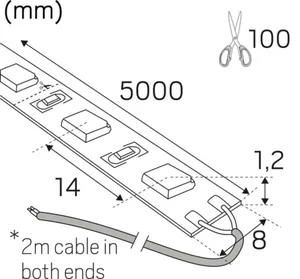 Valoprofiili/-nauha Hide-a-lite LEDstrip 24V Lowlum - VALOPROF./-NAUHA LOWLUM IP20 24V 540LM/M 4,4W/M 940 /M
