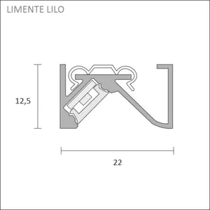 Valoprofiili/-nauha Limente Lilo - VALOPROFIILI/-NAUHA LIMENTE LILO 200 22X12,5X2000 ALU