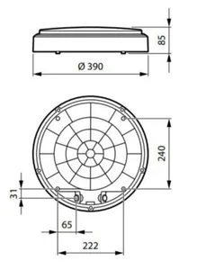 Yleisvalaisin Philips CoreLine wall-mount - YLEISVAL CORELINE WALL-MOUNT 1400/4050LM CCT LIIKETUN. PSR