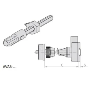 Akseli Sälzer AVA8 - AKSELI SÄLZER AVA8 415MM KYTK. H200/H400
