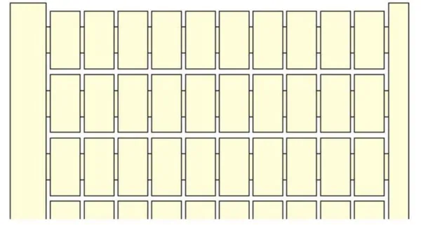 Johdinmerkki TE / ABB Entrelec -liittimet 6MM, 100X (18), HOR