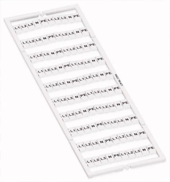Merkintäkilpi Wago 793 -sarja L1.L2.L3.N.PE VA KPL=1 KORTTI