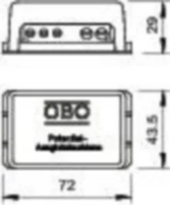 Potentiaalitasauskisko OBO Bettermann 1809/BG-sarja - POTENTIAALINTASAUSKISKO OBO 1809/BG 3x6mm2+2x16mm2