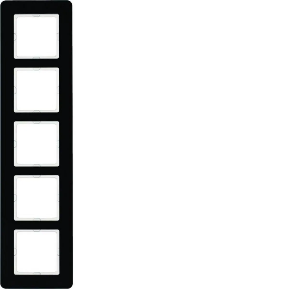 Peitelevy Hager Q.7 5-f. glass black – musta