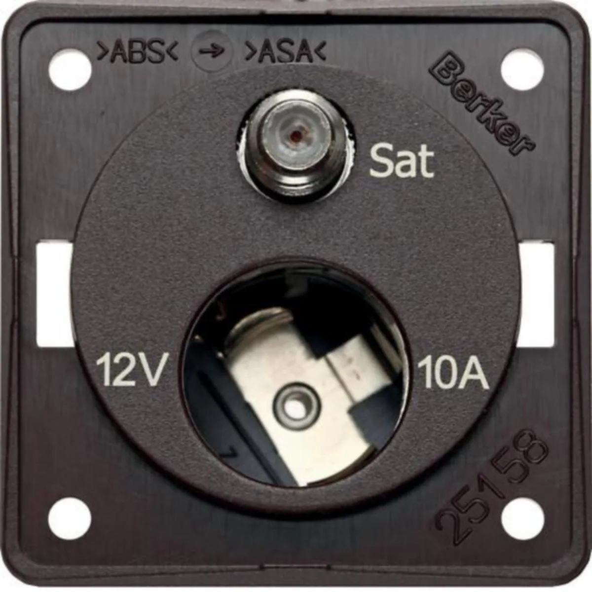 Pistorasia Hager Integro Flow 1AP/10A/12V +SAT IEC brown