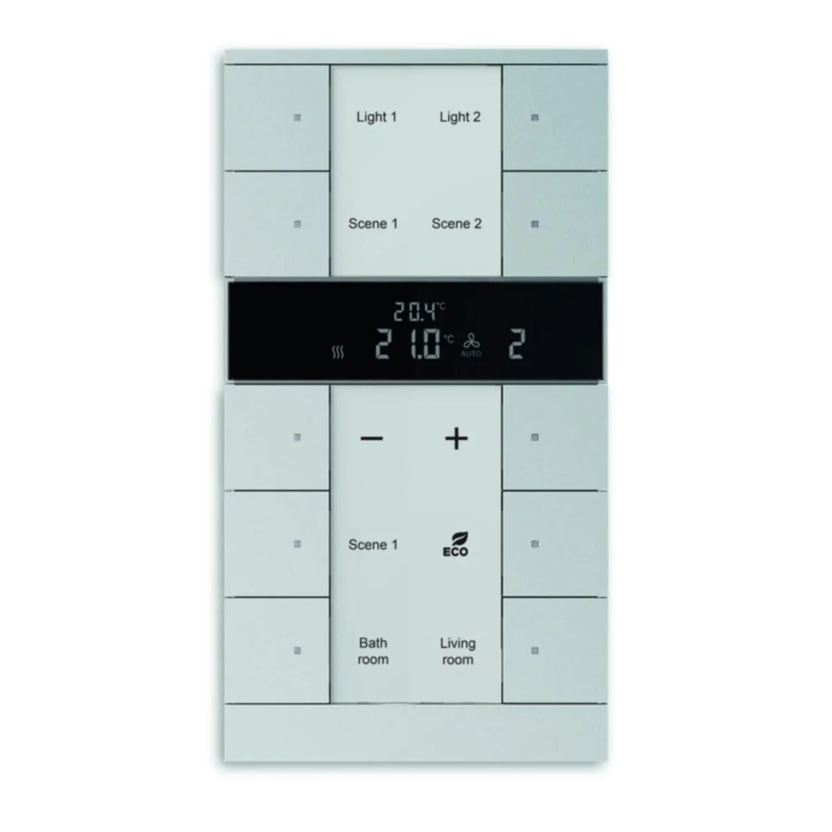 Huonetermostaatti KNX ABB 10-gang RTC alu – alumiini