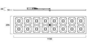 Moduulivalaisin Sylvania Quadro - MODUULIVALAISIN QUADRO 1200 4650LM 840 UGR16 SENSOR