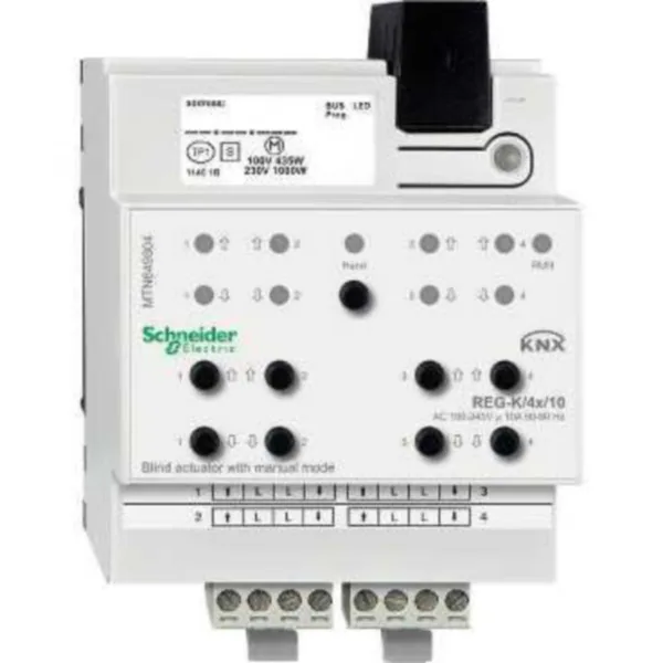 Ohjausyksikkö KNX Schneider Electric SpaceLogic KNX Verho-ohjain 4X10A K.O
