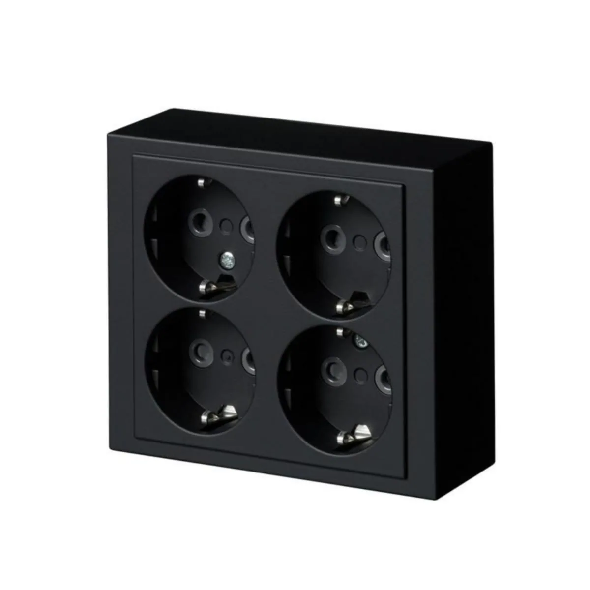 Pistorasia ABB Impressivo 4-osainen IP21 4S/16A/IP21 PPJ HL MUS – musta