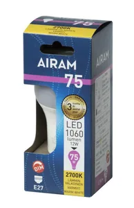 Vakiolamppu Airam Led A60 pahvipakkaus - VAKIOLAMPPU AIRAM LED A60 827 1060lm E27 DIM OP