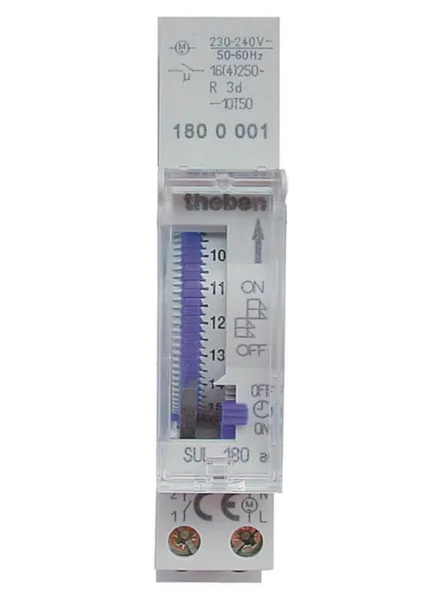 Kellokytkin analoginen Theben SUL 180 A