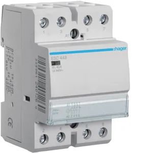 Kontaktori Hager - KONTAKTORI HAGER ESC443 3s+1a 40A k.230VAC