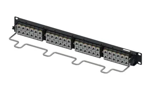 Paneeli 19" Netconnect Cat6A STP kalustettu - PANEELI 19" CAT6A NETCONNECT KALUSTETTU SL 1U STP 48/48