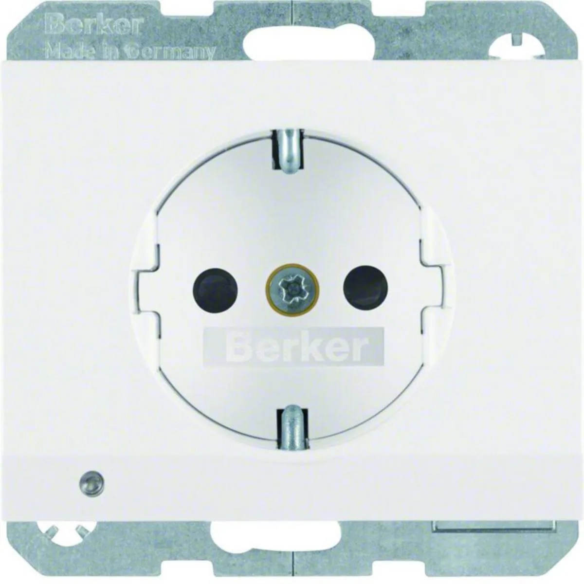 Pistorasia Hager K.1 1S/16A UKR LED VAL – valkoinen