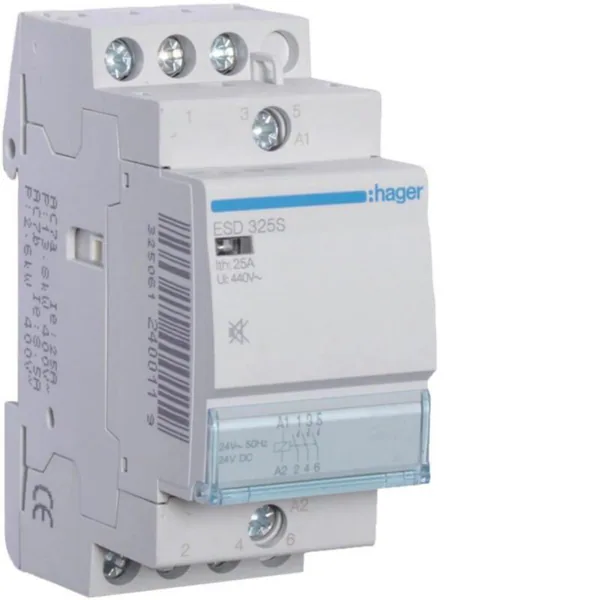 Kontaktori Hager Hurinaton ESD325S 3S 25A K.24VAC HUR