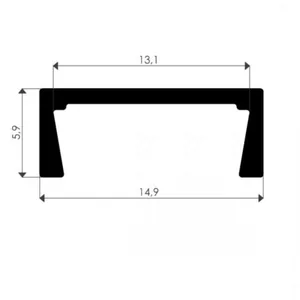LED-alumiiniprofiili FTLight - VALOPROFIILI/-NAUHA PREMIUM PROFIILI 2M, 15X6MM, ALUMIINI