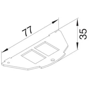 Liitinlevy Hager Electraplan.VE-EE - LIITINLEVY ELECTRAPLAN.VE-EE 2-OS. KEYSTONE 19.3X14.7