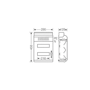 Moduulikotelo Hensel Enyboard KV - MODUULIKOTELO PS ENYBOARD KV 2524 PINTA HA 2x12-MOD IP54