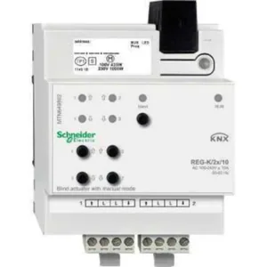 Ohjausyksikkö KNX Schneider Electric SpaceLogic KNX Verho-ohjain - OHJAUSYKSIKKÖ SPACELOGIC KNX VERHO-OHJAIN 2X10A K.O.