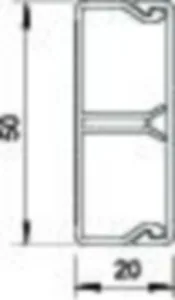 Asennuskanava OBO LFS WDK - ASENNUSKANAVA LFS WDK-N20050RW, 20X50, VÄLISEINÄ