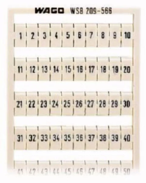Merkintäkilpi Wago 1...50(2X) 209-566