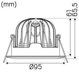 Alasvalo Hide-a-lite Optic XL Tilt LED - ALASVALO HIDE A LITE IP44 910lm 15W 2700K DIM TILT