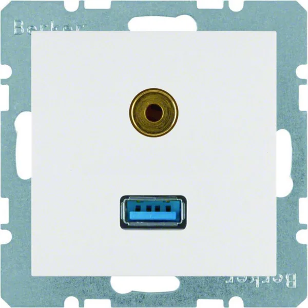 AV-rasia Hager S.1 USB/3.5MM AUDIO UK VAL