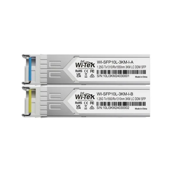 Ethernet kytkintarvike Wi-Tek SFP-PARI 3KM LC-S SM 1G IND.