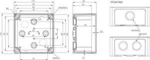 Asennuskotelo ABS Fibox Tempo 1111 - ASENNUSKOTELO ABS FIBOX TAM111107