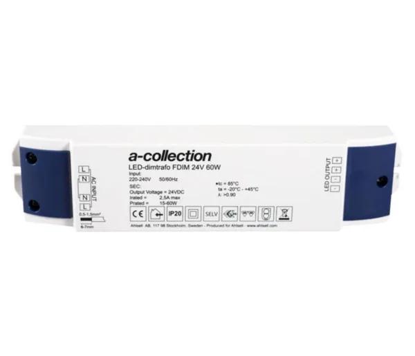 Elektroninen liitäntälaite a-collection aLine, IP20 24V 60W DIM