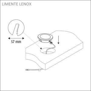 Kalustevalaisin Limente Lenox - KALUSTEVALAISIN LIMENTE LENOX 2C 3/4K 4W RST
