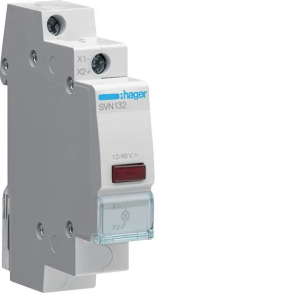 LED-merkkivalo 1-os Hager SVN132 PUN 12-48V