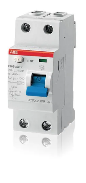 Vikavirtasuojakytkin ABB 30mA F202A-40/0.03 2-NAP 40A/30mA