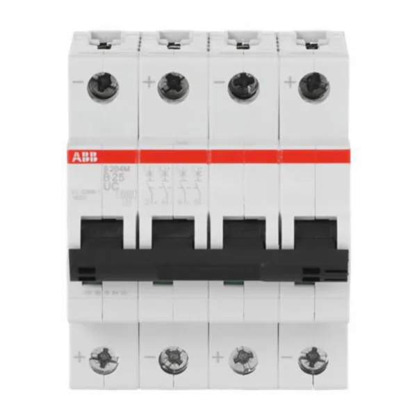 Johdonsuojakatkaisija ABB S200MUC 4-pole B-char. 25A