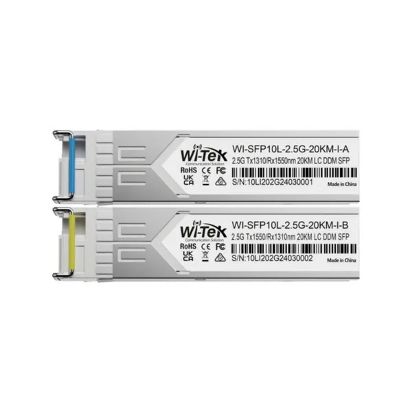 Ethernet kytkintarvike Wi-Tek SFP-PARI 20KM LC-S SM 2.5G IND